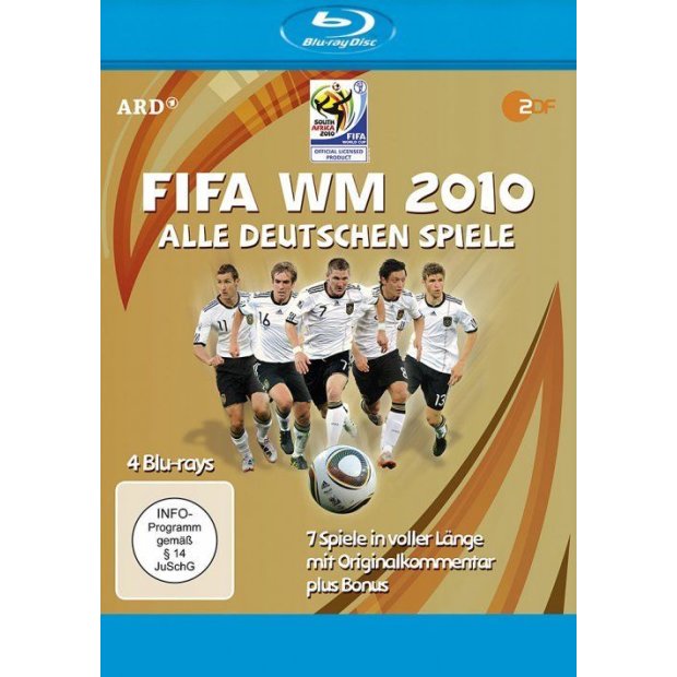 FIFA WM 2010 - Alle deutschen Spiele - 4 Blu-rays/NEU/OVP