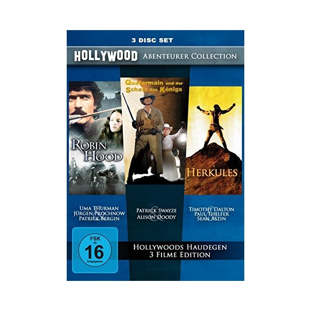 Robin Hood / Quatermain / Herkules - 3 Filme - 3 DVDs/NEU/OVP
