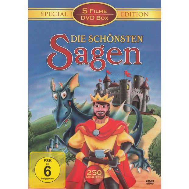 Die sch&ouml;nsten Sagen - 5 Zeichentrickfilme DVD/NEU/OVP