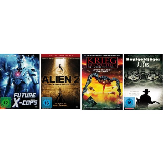 Science Fiction Paket mit  4 Top Filmen - 4 DVDs/NEU/OVP #47
