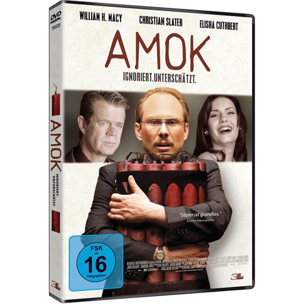 Amok - Ignoriert.Unterschätzt. Christian Slater  DVD/NEU/OVP