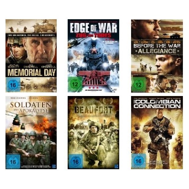 Paket mit 6 tollen Kriegsfilmen - 6 DVDs/NEU/OVP #33
