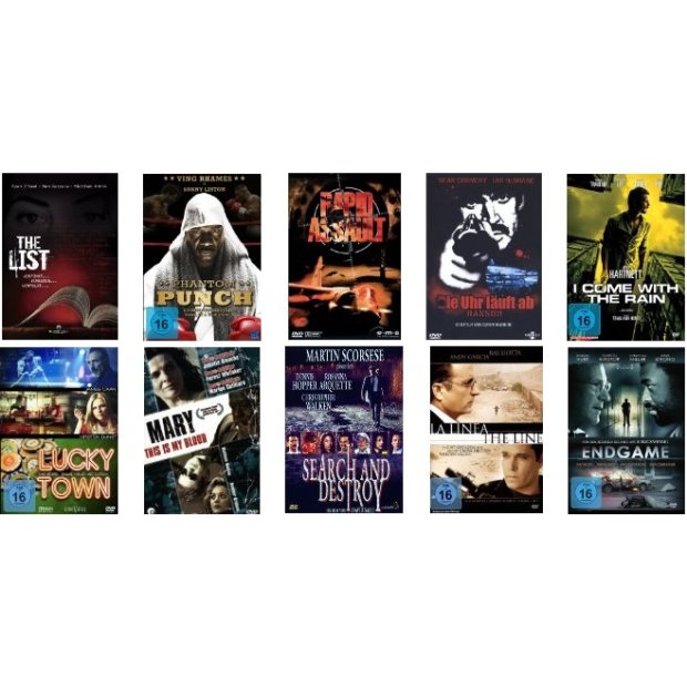 Paket mit 10 Top Filmen - Thriller/Drama - 10 DVDs/NEU/OVP #35