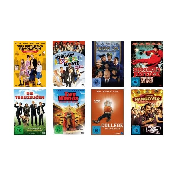 Paket mit 8 Komödien auf 8 DVDs/NEU/OVP  #110
