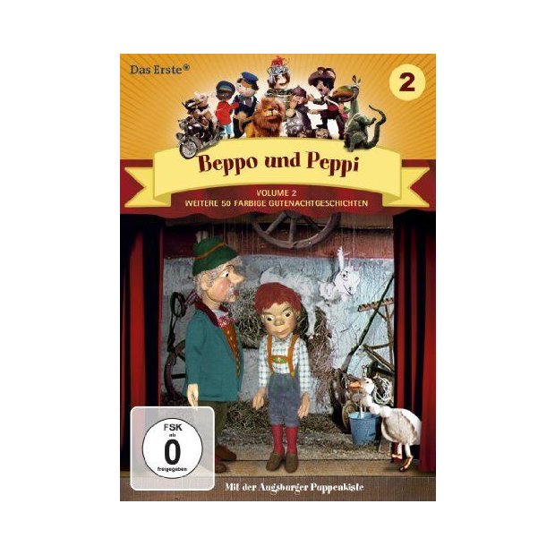 Augsburger Puppenkiste - Beppo und Peppi, Vol. 2 / 50 Geschichten 2 DVDs/NEU/OVP