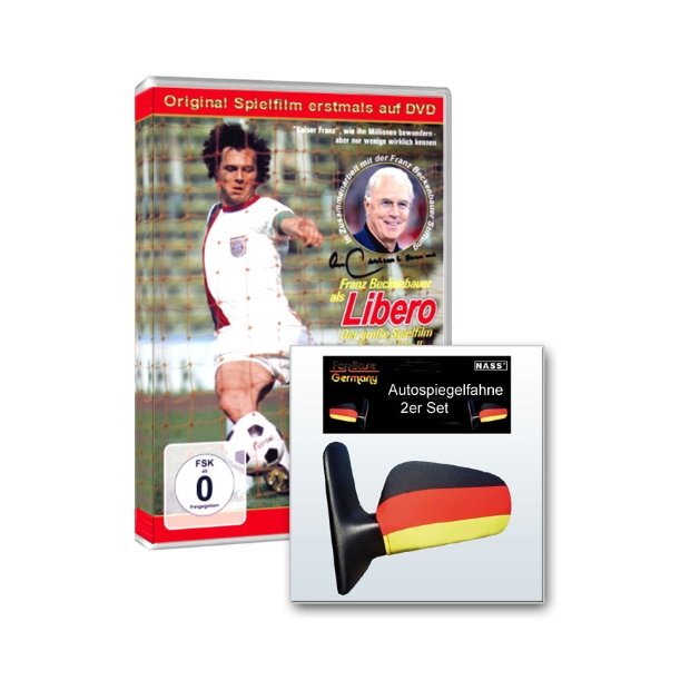 Libero - König Fußball mit Franz Beckenbauer + 2 Autospiegelfahnen   DVD/NEU/OVP