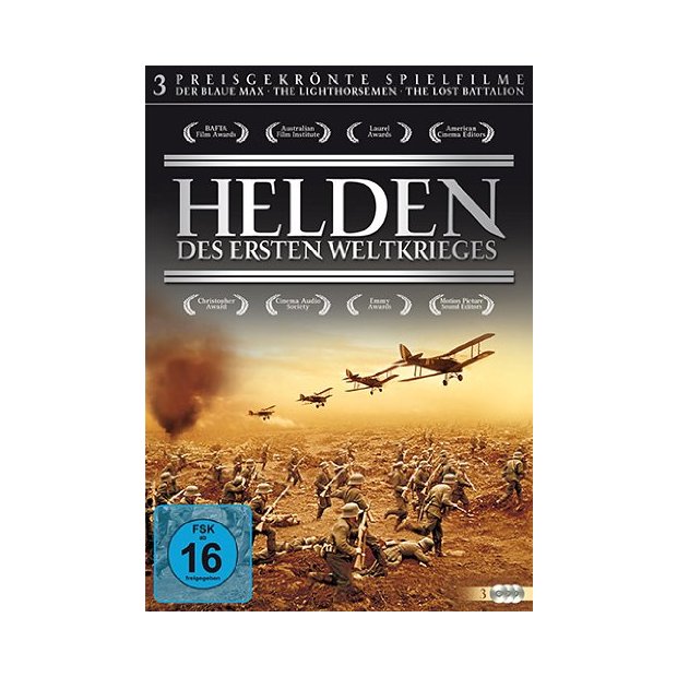Helden des Ersten Weltkriegs - 3 Preisgekrönte Spielfilme [3 DVDs] NEU/OVP