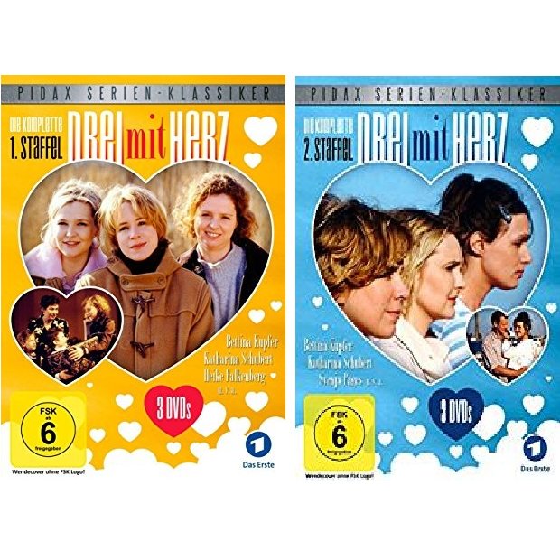 Drei mit Herz - Staffeln 1+2 - Pidax Serien Klassiker  6 DVDs/NEU/OVP