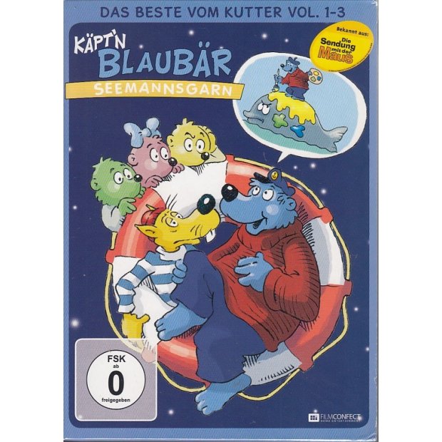 Käptn Blaubär 3er Pack Das Beste vom Kutter Vol.1-3 [3 DVDs] NEU/OVP