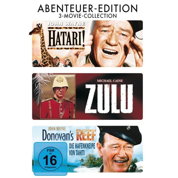 Hatari! - Zulu - Donovans Reef (Die Hafenkneipe von Tahiti) -  3 DVDs NEU/OVP