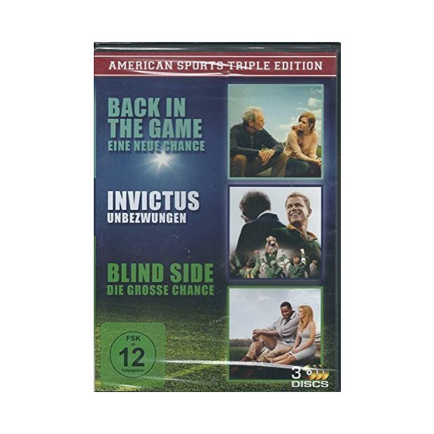 Back in the Game/Invictus-Unbezwungen/Blind Side - 3 DVDs/NEU/OVP