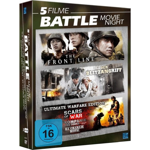 Battle Movie Night - 5 Kriegsfilme   3 DVDs/NEU/OVP