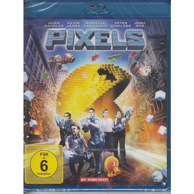 Pixels - Adam Sandler  Kevin James Blu-ray/NEU/OVP