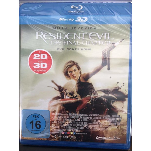 Resident Evil - The Final Chapter - 3D BLU-RAY/NEU/OVP