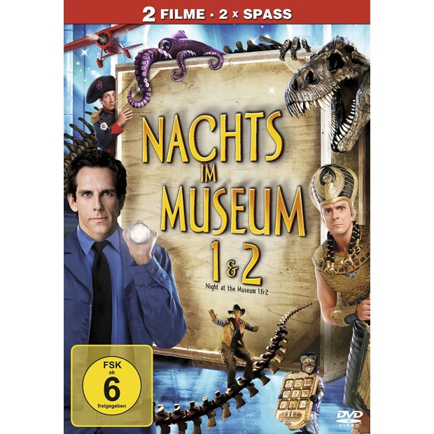 Nachts im Museum 1 & 2 - Ben Stiller  DVD/NEU/OVP
