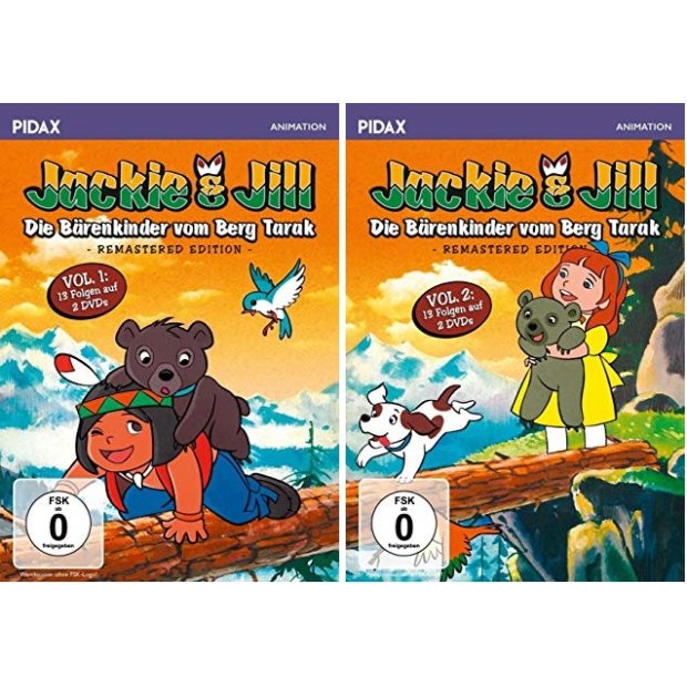 Jackie & Jill - Die Bärenkinder vom Berg Tarak Vol 1+2 - Pidax  4 DVDs/NEU/OVP