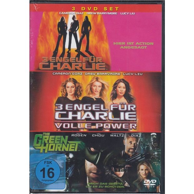 3 Engel für Charlie 1+2 & The Green Hornet  3 DVDs/NEU OVP