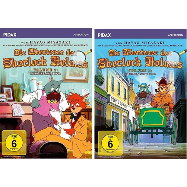Die Abenteuer des Sherlock Holmes, Vol. 1+2 / 26 Folgen - Pidax  4 DVDs/NEU/OVP
