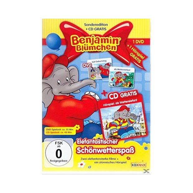 Benjamin hat Geburtstag/Benjamin als Wetterelefant (+ Hörspiel - CD) DVD/NEU/OVP