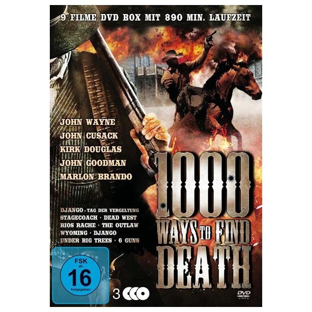 1000 Ways to find Death - 9 Filme  John Wayne u.a. [3 DVDs] NEU/OVP