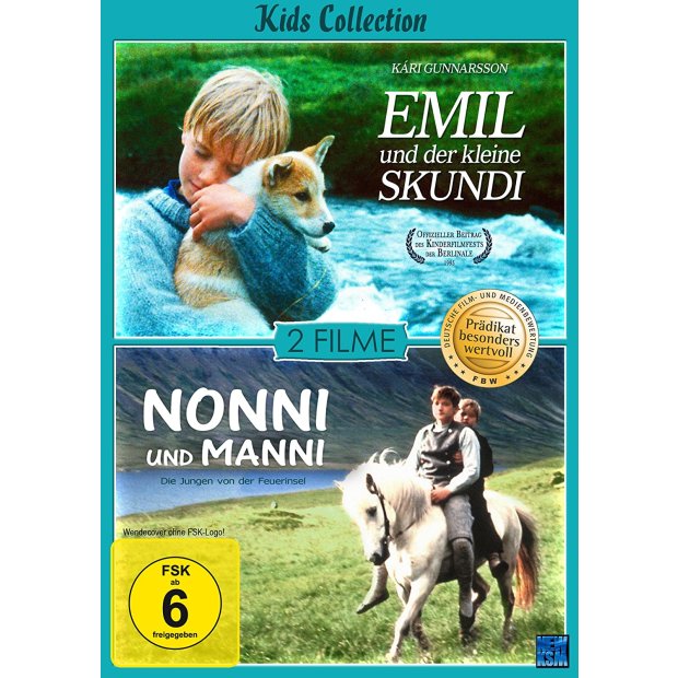 Emil und der Skundi / Nonni und Manni (Prädikat Besonders wertvoll)  DVD/NEU/OVP