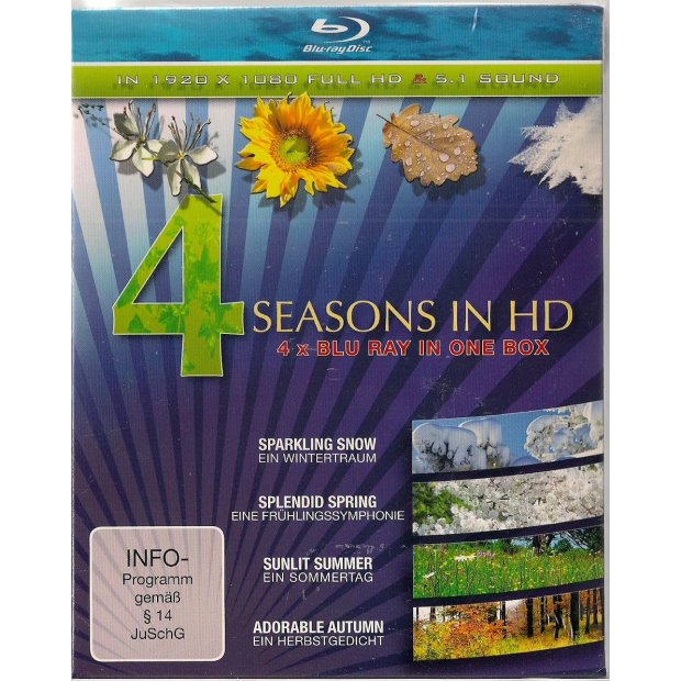 4 Seasons in HD - 4 Disk Box  Blu-ray/NEU/OVP - Die 4 Jahreszeiten