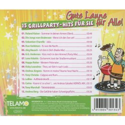 Gute Laune für Alle - 15 Grillparty Hits für Sie  CD/NEU/OVP