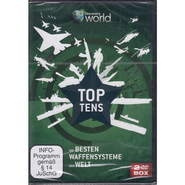 Top Tens - Die besten Waffensysteme der Welt - Discovery World - 2 DVDs/NEU/OVP