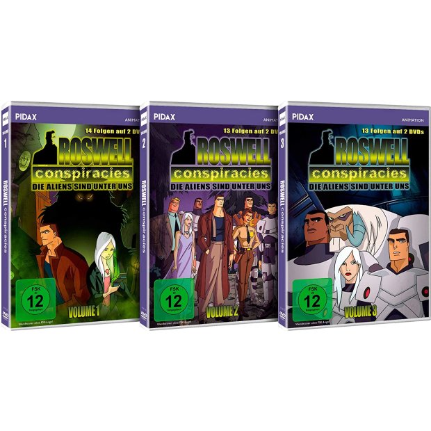 Roswell Conspiracies, Vol. 1 + 2 + 3  Pidax  [6 DVDs] NEU/OVP