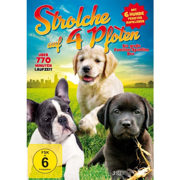 Strolche auf 4 Pfoten - Die 9 schönsten Hundespielfilme  [3 DVDs] NEU/OVP
