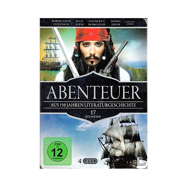 Abenteuer  Aus 150 Jahren Literaturgeschichte (Metallbox)  [4 DVDs] NEU/OVP