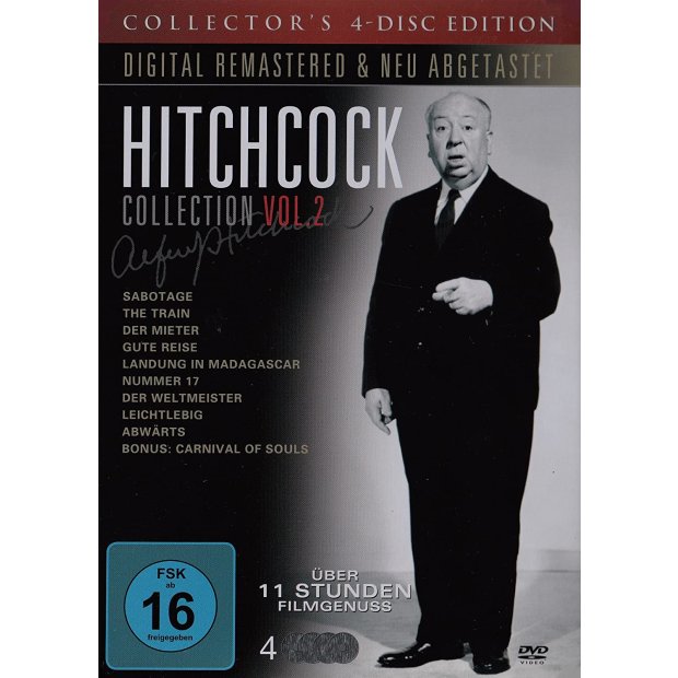 Alfred Hitchcock Collection - Vol. 2 - 10 Filme Metallbox - 4 DVDs/NEU/OVP