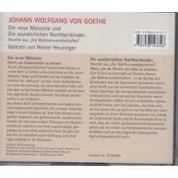 Goethe Die neue Melusine /Die wunderlichen Nachbarskinder  Hörbuch 2 CDs/NEU/OVP