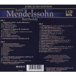 Felix Mendelssohn Bartholy - Höhepunkte Jubiläumsedition   3 CDs/NEU/OVP