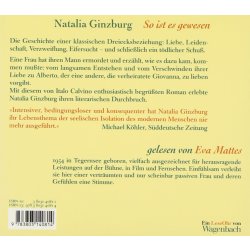 Natalia Ginzburg - So ist es gewesen  Hörbuch  CD/NEU/OVP