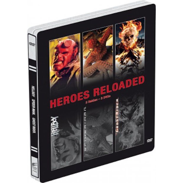 Hellboy / Spider Man / Ghost Rider Steelbook DVD/NEU Heroes Reloaded