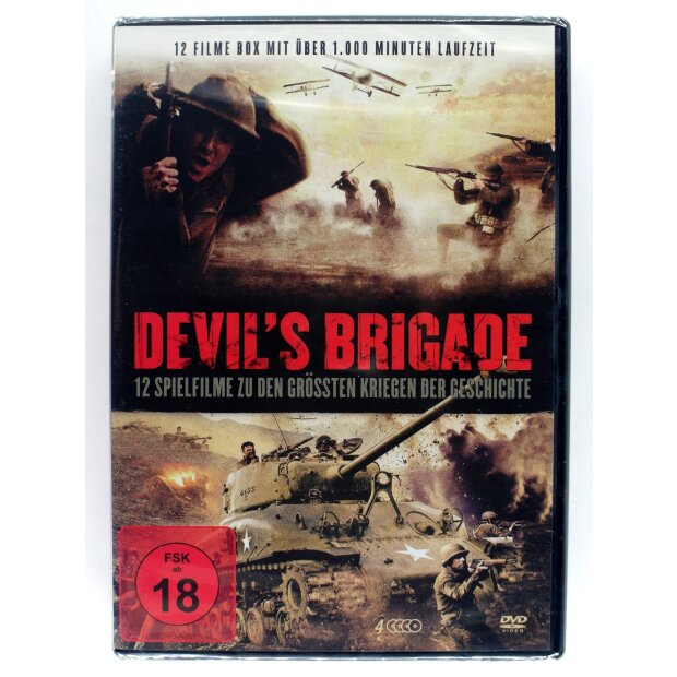 Devils Brigade - 12 Filme zu den größten Kriegen  4 DVDs/NEU/OVP FSK18