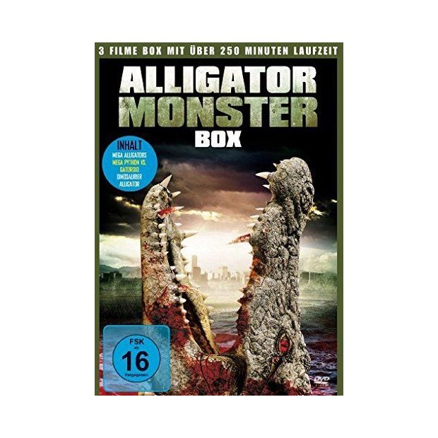 Alligator Monster Box - 3 Filme - Mega Python Dinosaurier DVD/NEU/OVP