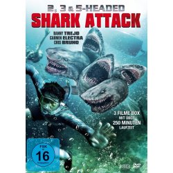 2, 3 &amp; 5 Headed Shark Attack Box - 3 Filme - 3...