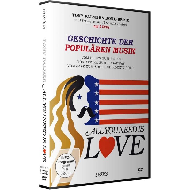Geschichte der populären Musik - All you need is love  5 DVDs/NEU/OVP