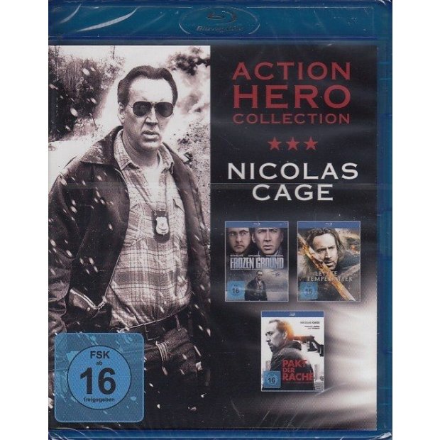 Action Hero Collection Nicolas Cage - 3 Filme - Tempelritter..Blu-ray NEU OVP.