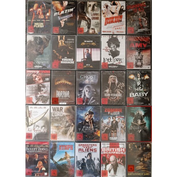 DVD FSK 18 Paket #12 - 29 DVDs/34 Filme - NEU/OVP FSK 18, 24,99