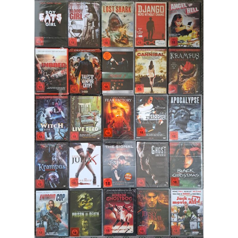 DVD FSK 18 Paket #9 - 34 DVDs/58 Filme - NEU/OVP FSK 18