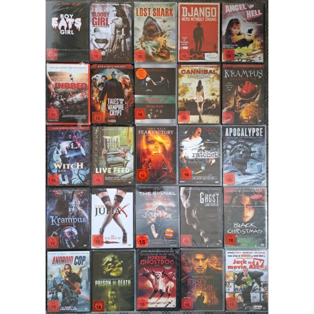 DVD FSK 18 Paket  #9 - 34 DVDs/58 Filme - NEU/OVP FSK 18