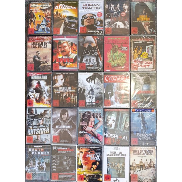 DVD FSK 18 Paket  #5 - 29 DVDs/40 Filme - NEU/OVP FSK 18