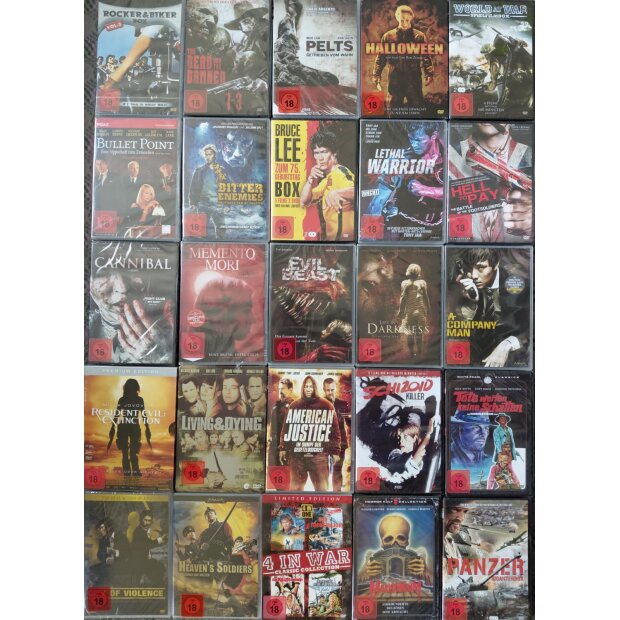 FSK 18 Paket  #3 - 27 DVDs/40 Filme - NEU/OVP FSK 18