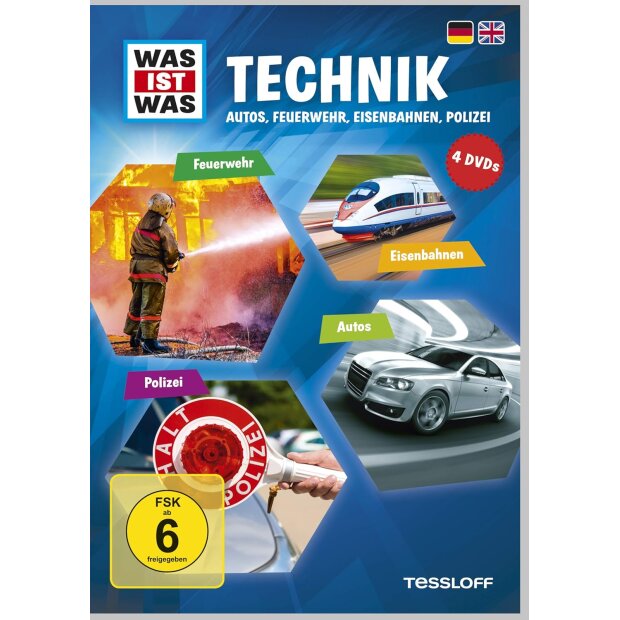 Was Ist Was - Technik. Autos, Feuerwehr, Eisenbahnen, Polizei  DVD/NEU/OVP
