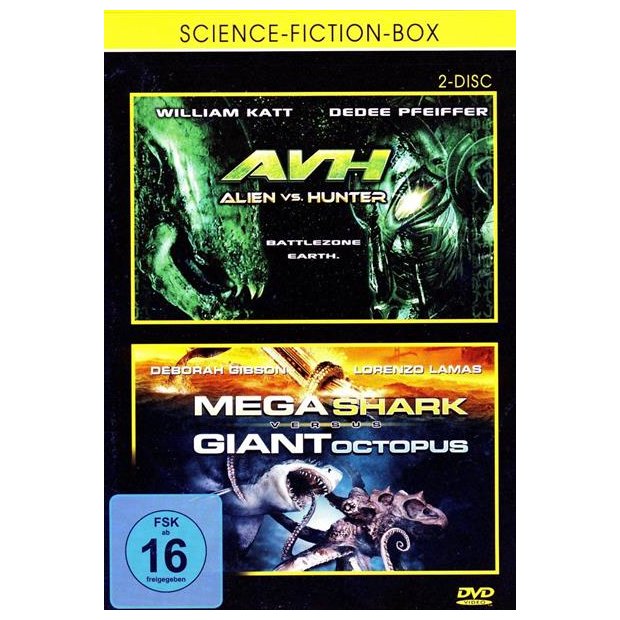 AVH Alien vs. Hunter & Mega Shark vs. Giant Octopus [2 DVDs] NEU/OVP