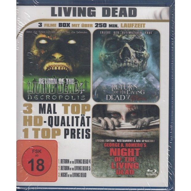 LIVING DEAD Box - 3 Filme  Blu-ray/NEU/OVP FSK18